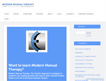 Tablet Screenshot of modernmanualtherapy.com